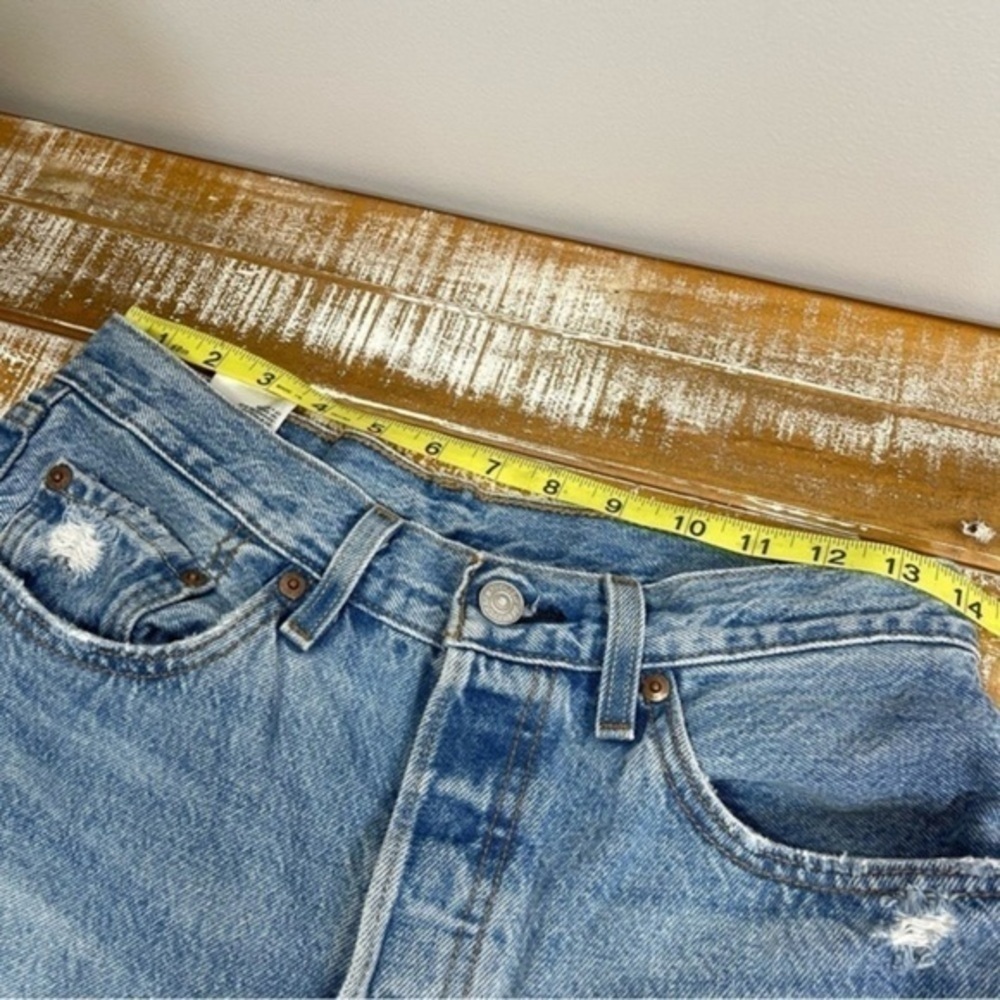 Levi’s® 501 Women’s distressed Jean Size 27 Color Blue Wash - Picture 8 of 14